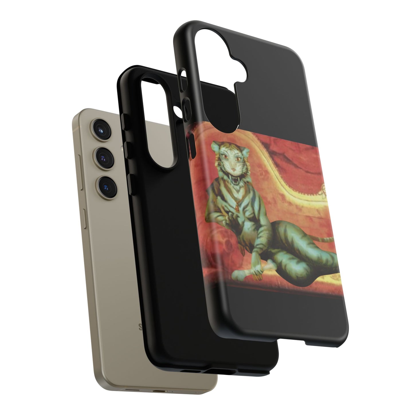 Phone Case - Tiger Lady Changing Portrait Disney Haunted Mansion Hallway Galaxy and iPhone