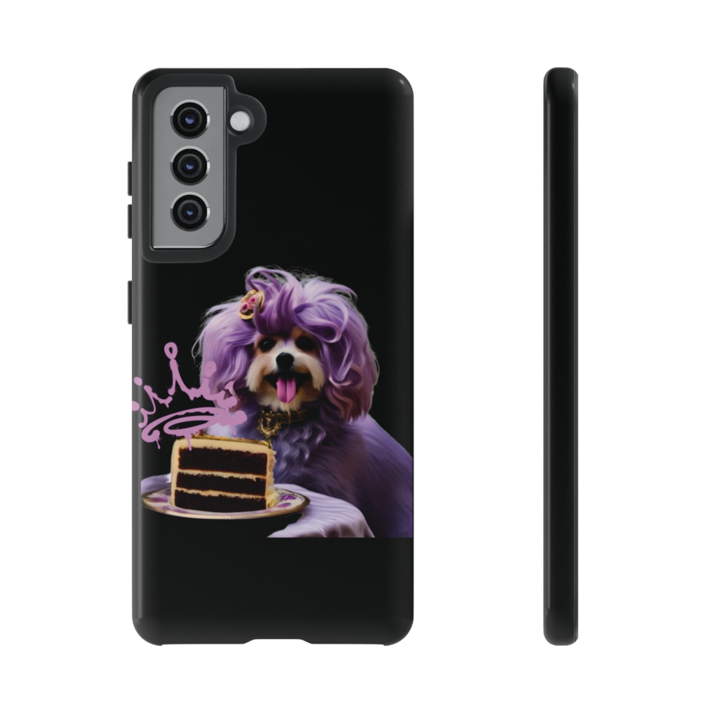 Marie Antoinette Style Dog With Cake Phone Case  for I Phone and Galaxy