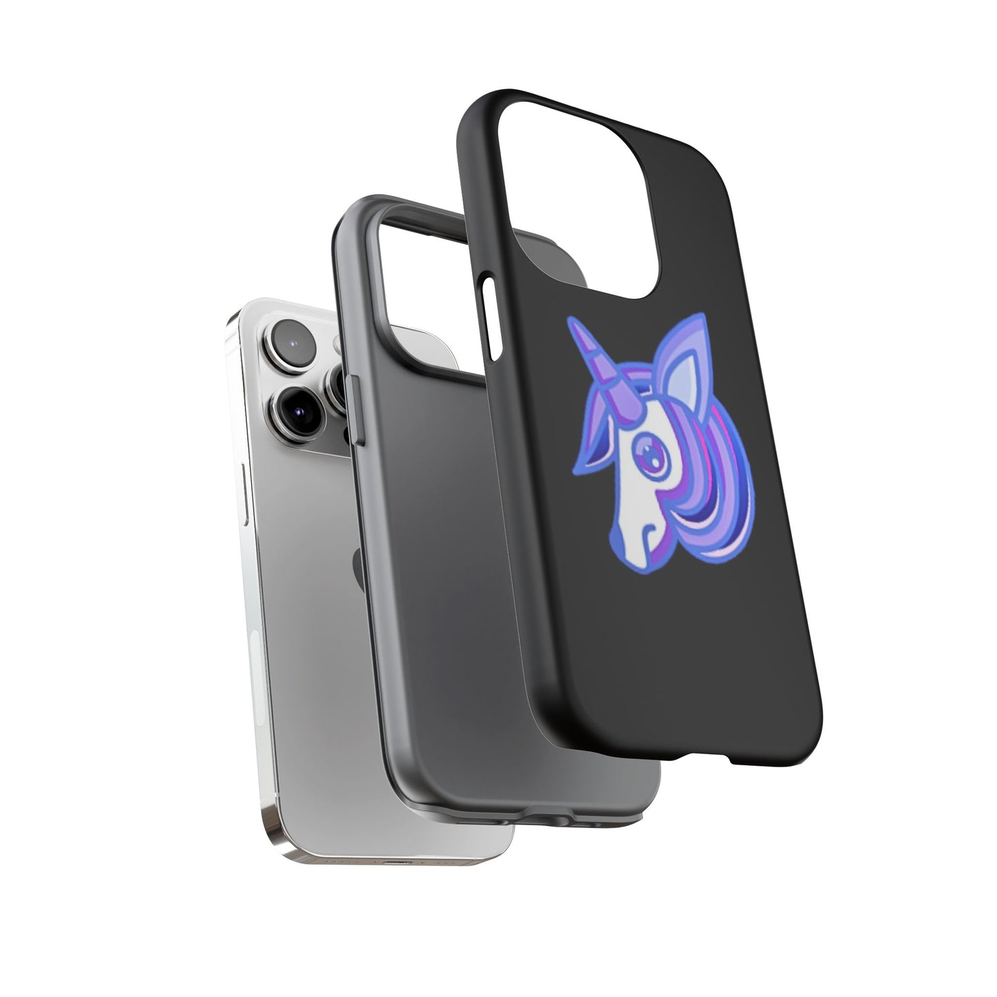 Gothic Unicorn Hard Phone Case for I Phone and Galaxy