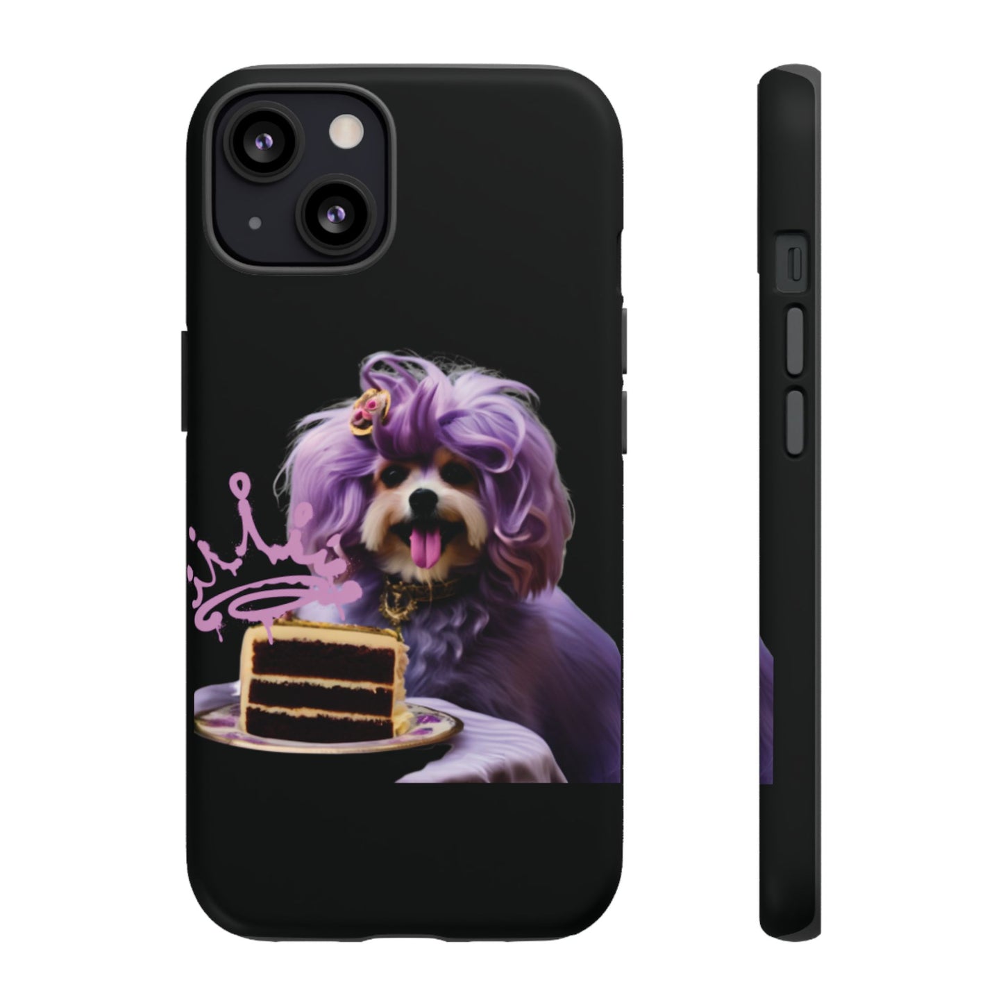 Marie Antoinette Style Dog With Cake Phone Case  for I Phone and Galaxy