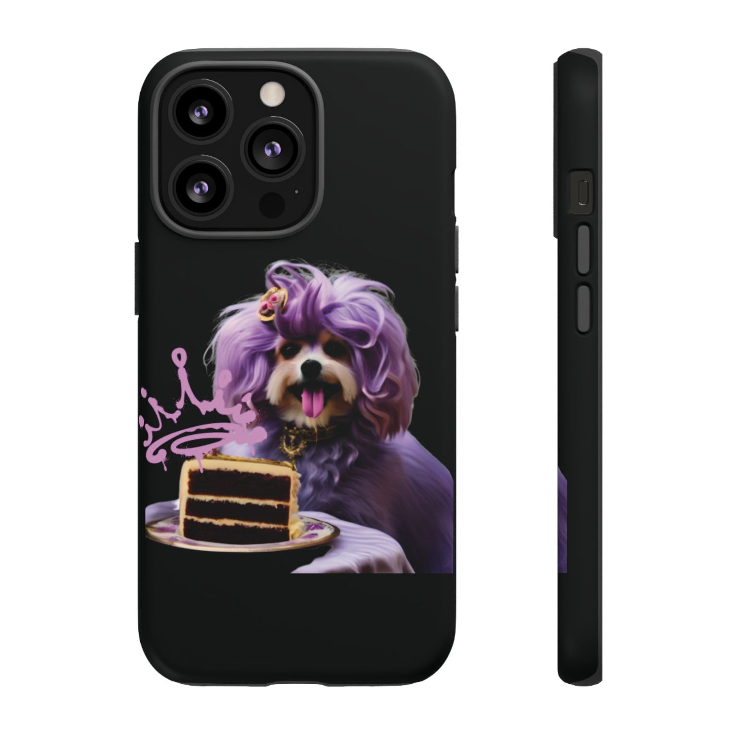 Marie Antoinette Style Dog With Cake Phone Case  for I Phone and Galaxy