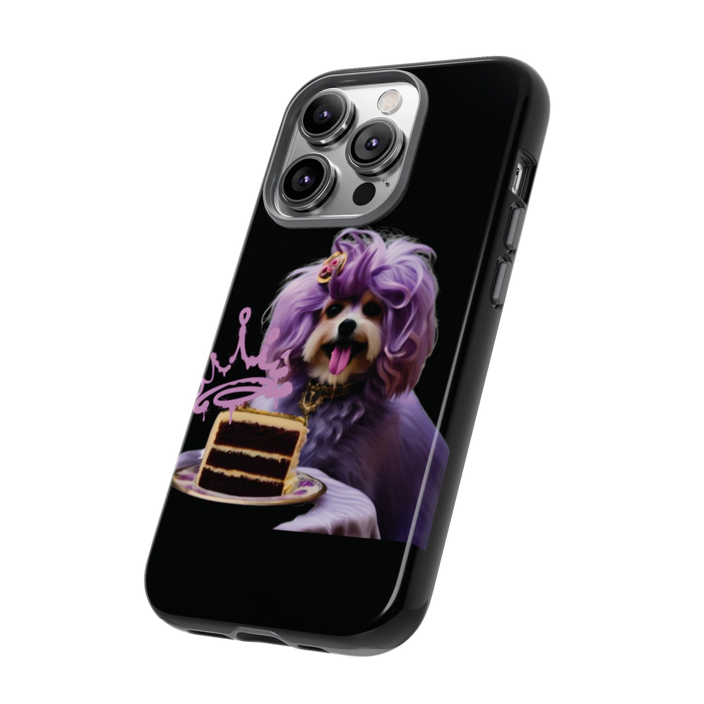 Marie Antoinette Style Dog With Cake Phone Case  for I Phone and Galaxy