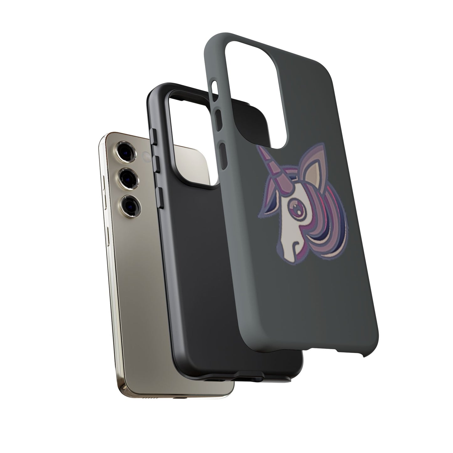 Gothic Unicorn Hard Phone Case for I Phone and Galaxy