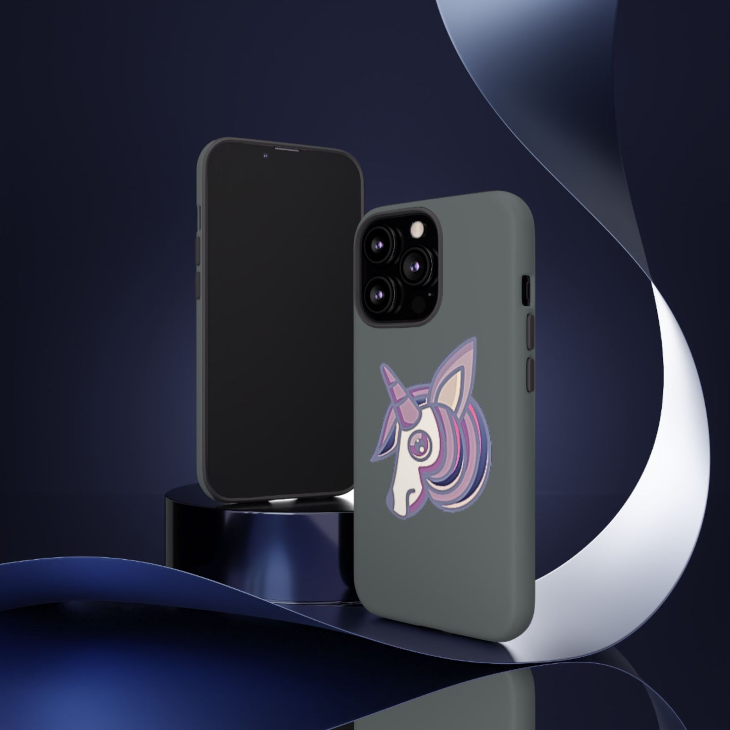 Gothic Unicorn Hard Phone Case for I Phone and Galaxy