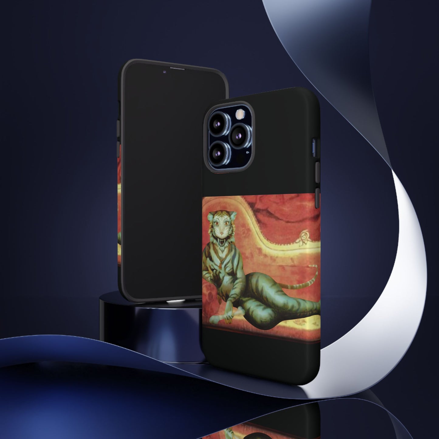 Phone Case - Tiger Lady Changing Portrait Disney Haunted Mansion Hallway Galaxy and iPhone