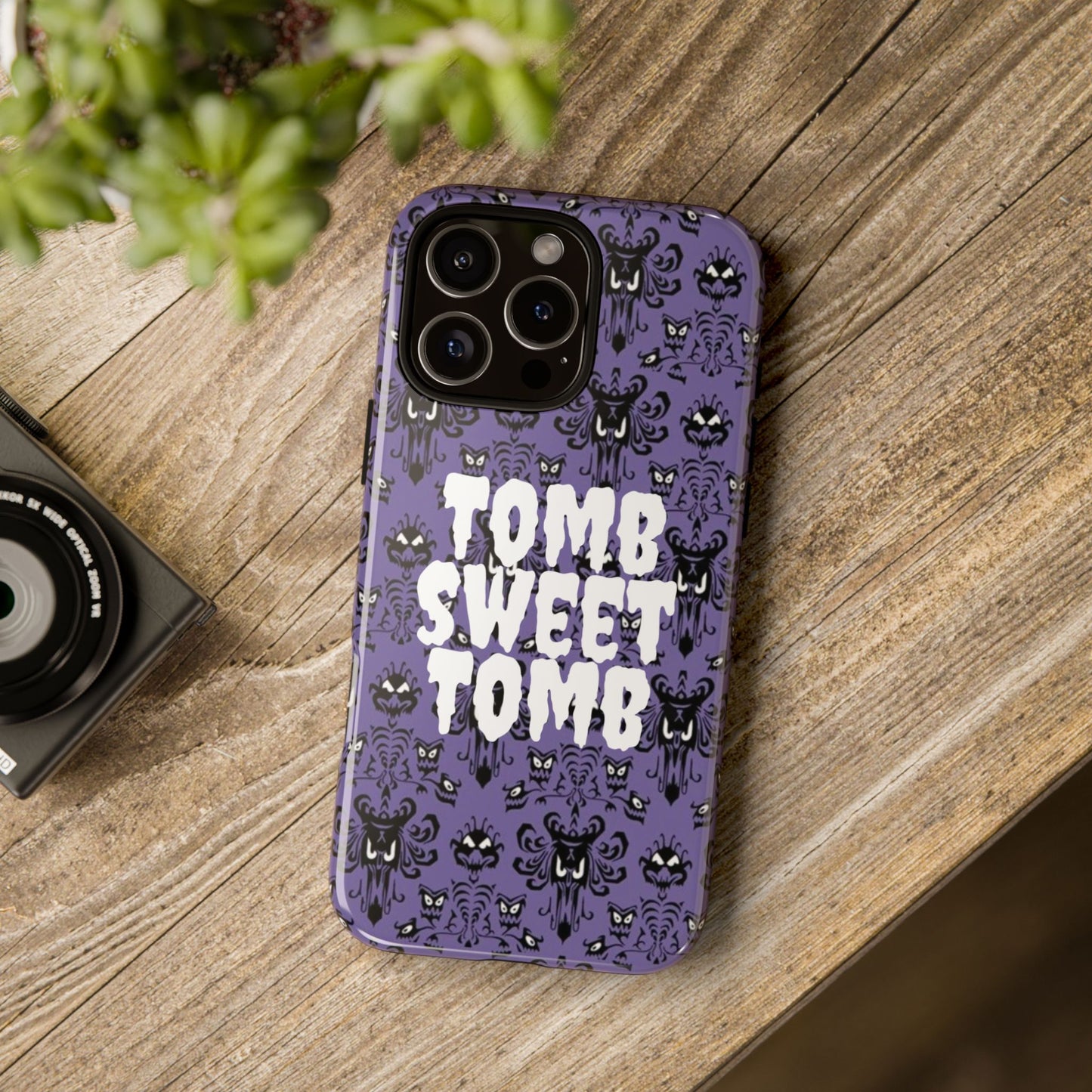 Phone Case - Disney Haunted Mansion Wallpaper Tomb Sweet Tomb