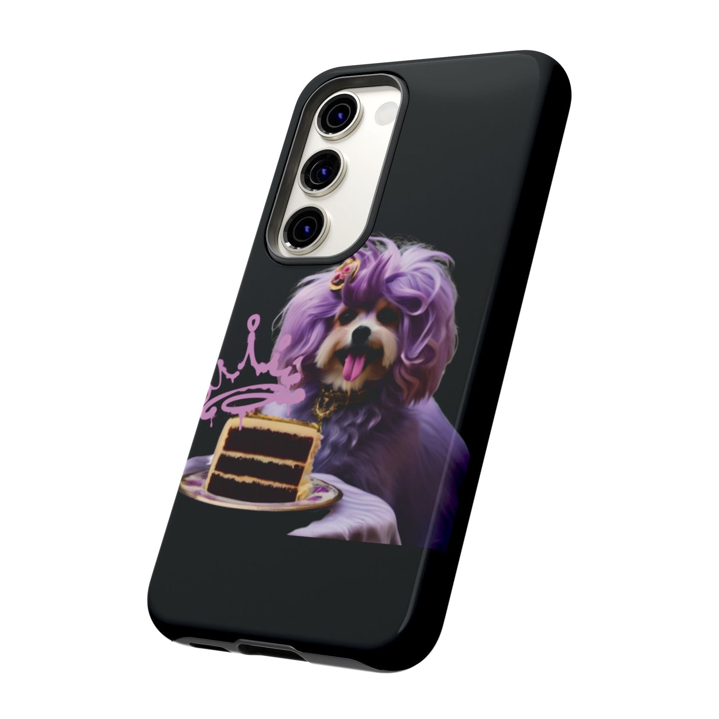 Marie Antoinette Style Dog With Cake Phone Case  for I Phone and Galaxy