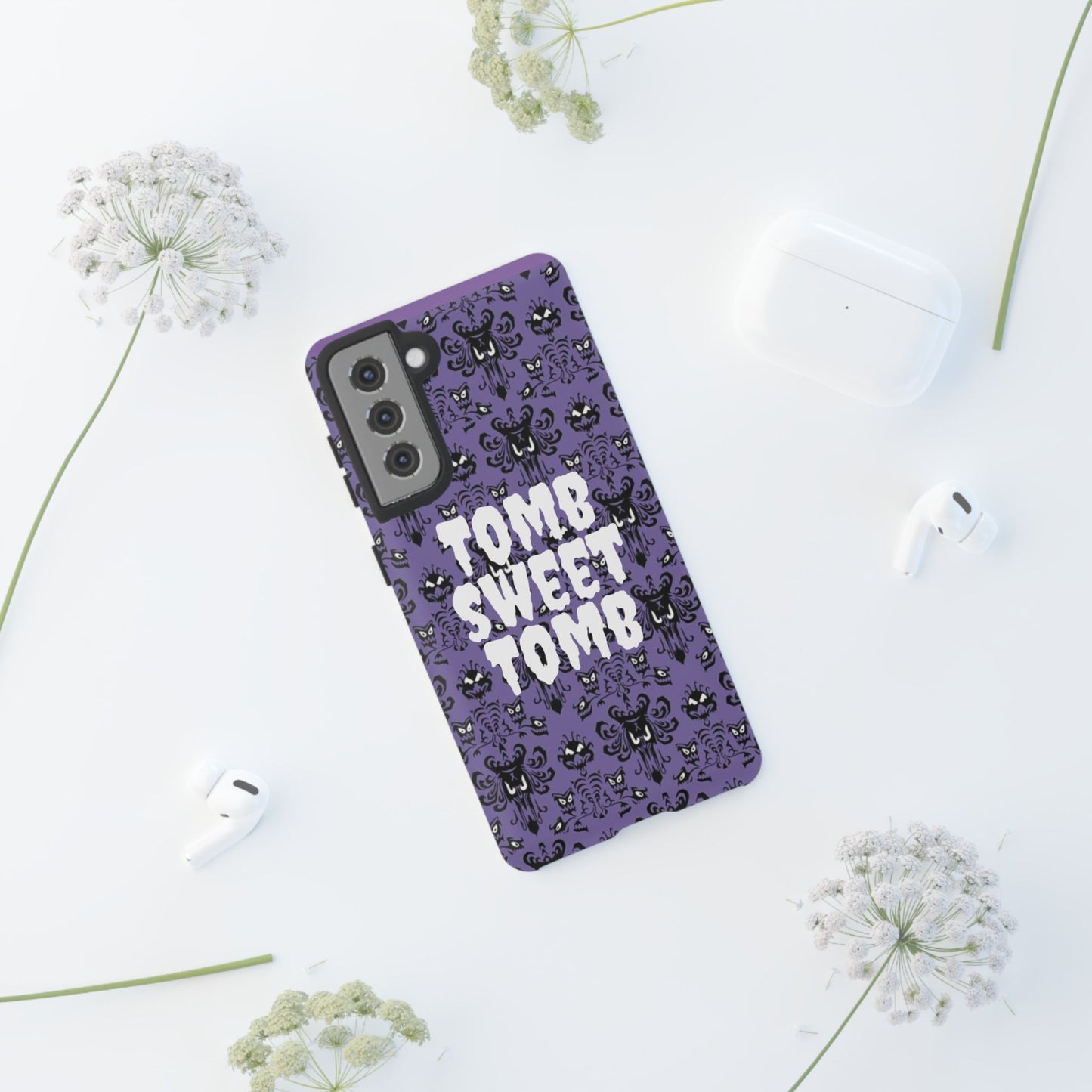 Phone Case - Disney Haunted Mansion Wallpaper Tomb Sweet Tomb