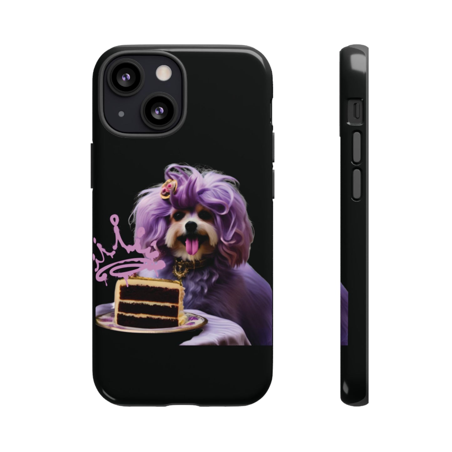 Marie Antoinette Style Dog With Cake Phone Case  for I Phone and Galaxy