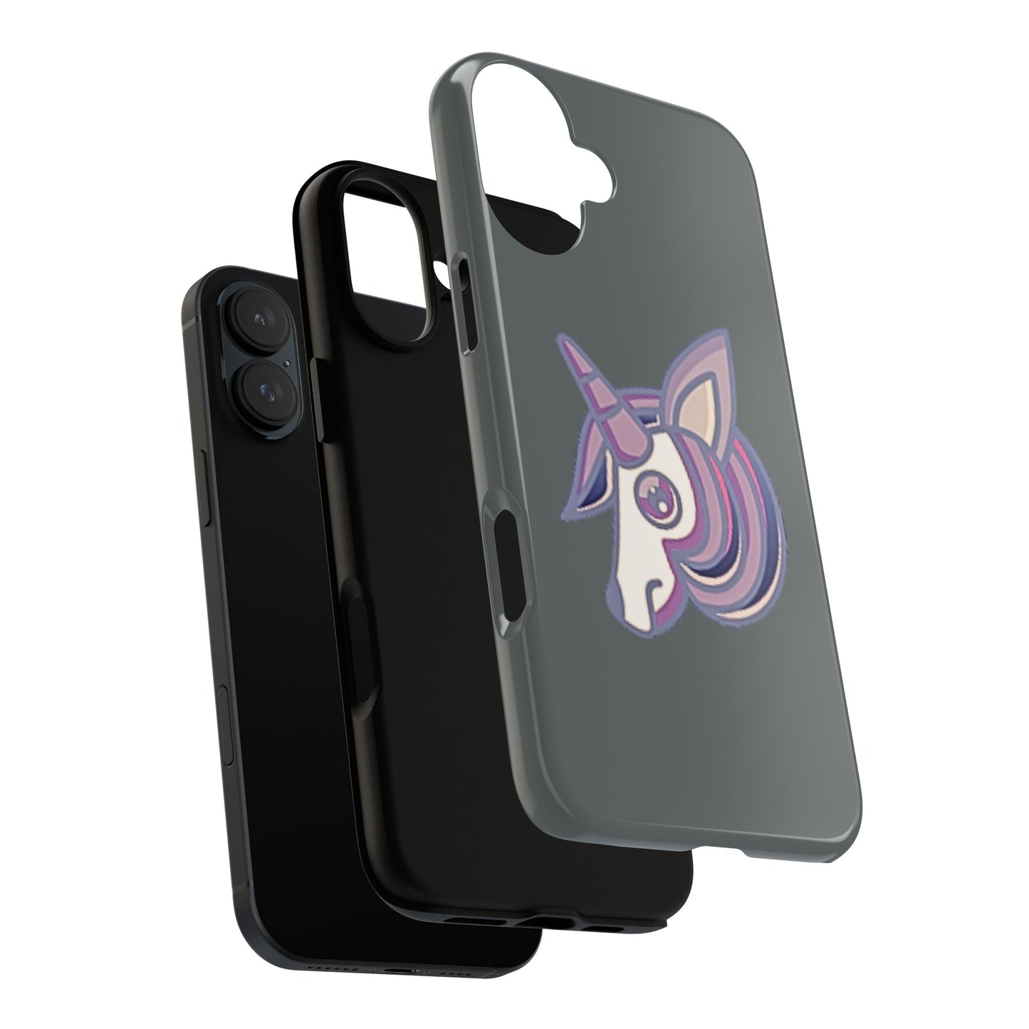 Gothic Unicorn Hard Phone Case for I Phone and Galaxy