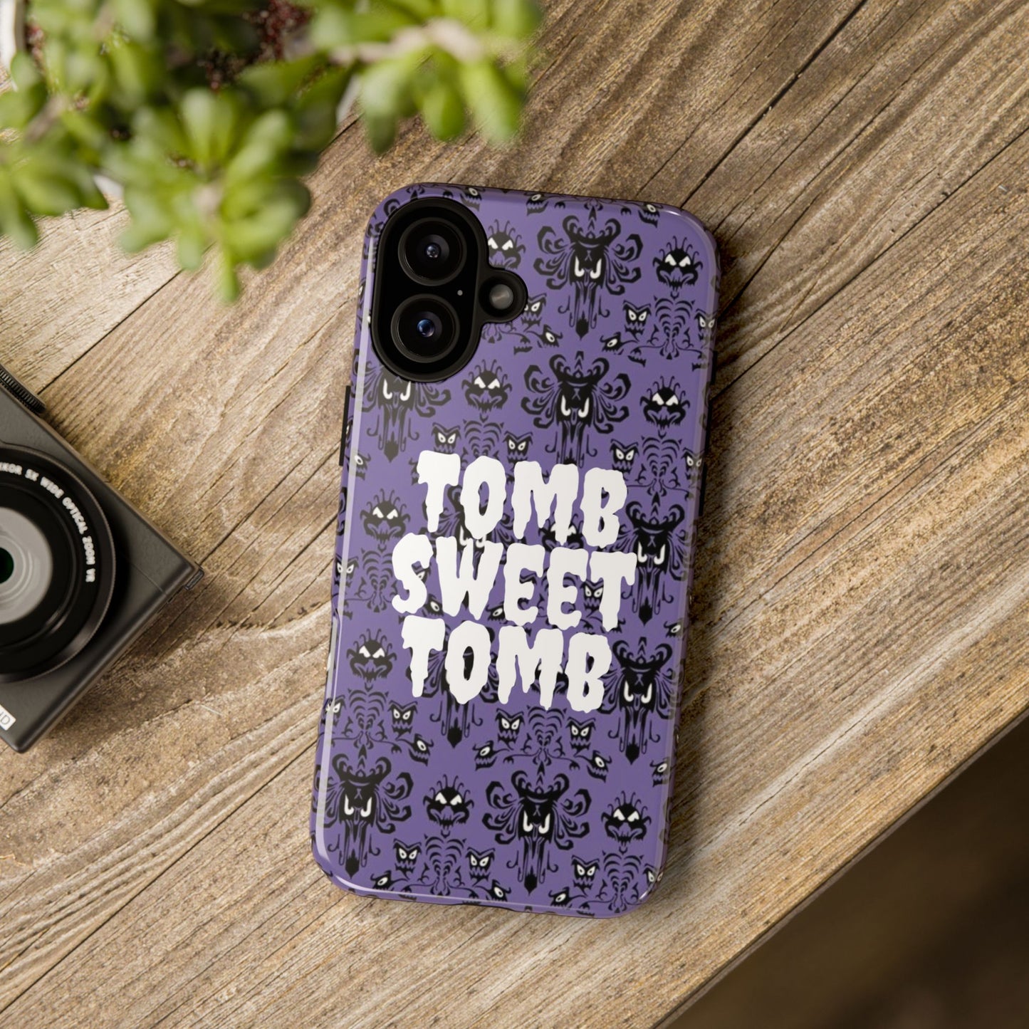 Phone Case - Disney Haunted Mansion Wallpaper Tomb Sweet Tomb