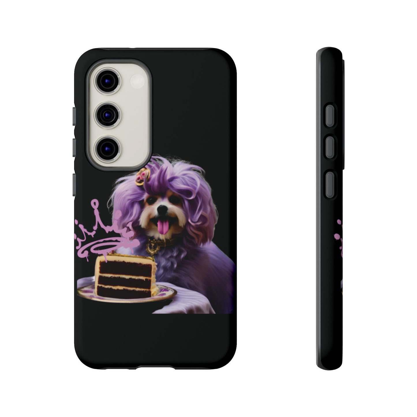 Marie Antoinette Style Dog With Cake Phone Case  for I Phone and Galaxy