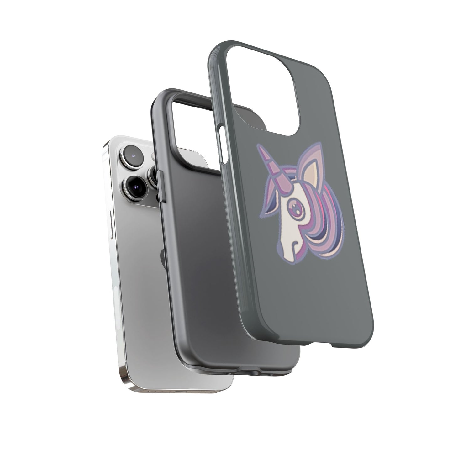 Gothic Unicorn Hard Phone Case for I Phone and Galaxy