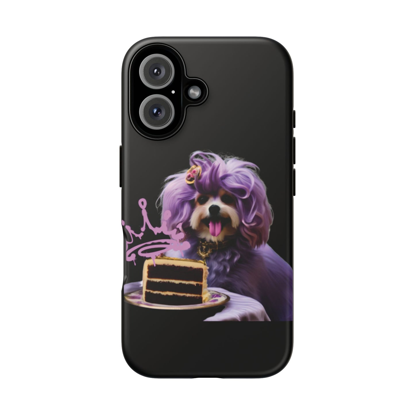 Marie Antoinette Style Dog With Cake Phone Case  for I Phone and Galaxy