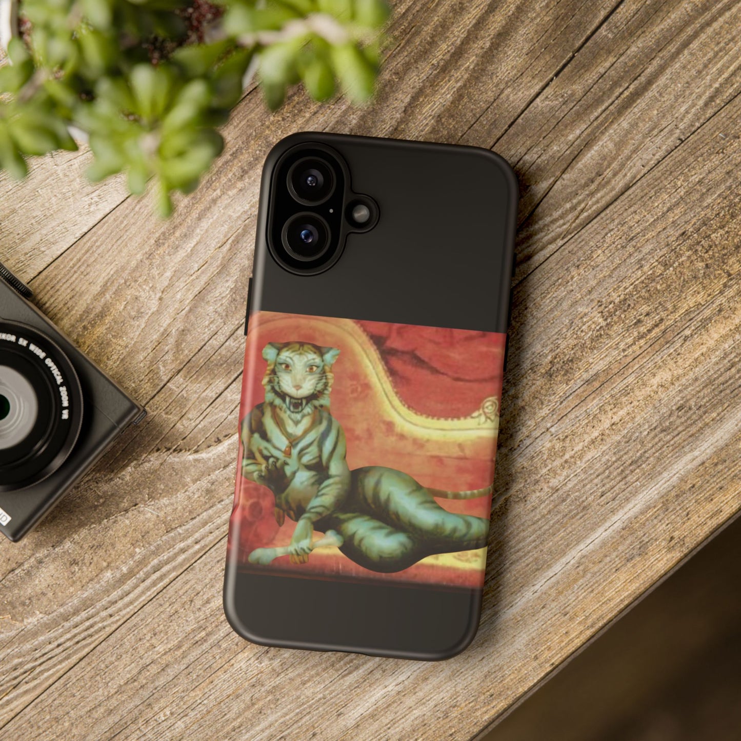 Phone Case - Tiger Lady Changing Portrait Disney Haunted Mansion Hallway Galaxy and iPhone