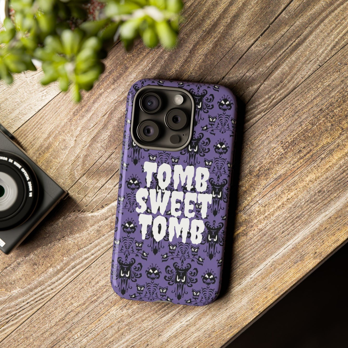 Phone Case - Disney Haunted Mansion Wallpaper Tomb Sweet Tomb