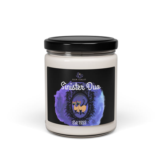 Soy Candle - Sinister Duo Scented Candle, Disney Si and Am Candle, 9oz Candle, Magical Candle Gift, Disney Lover