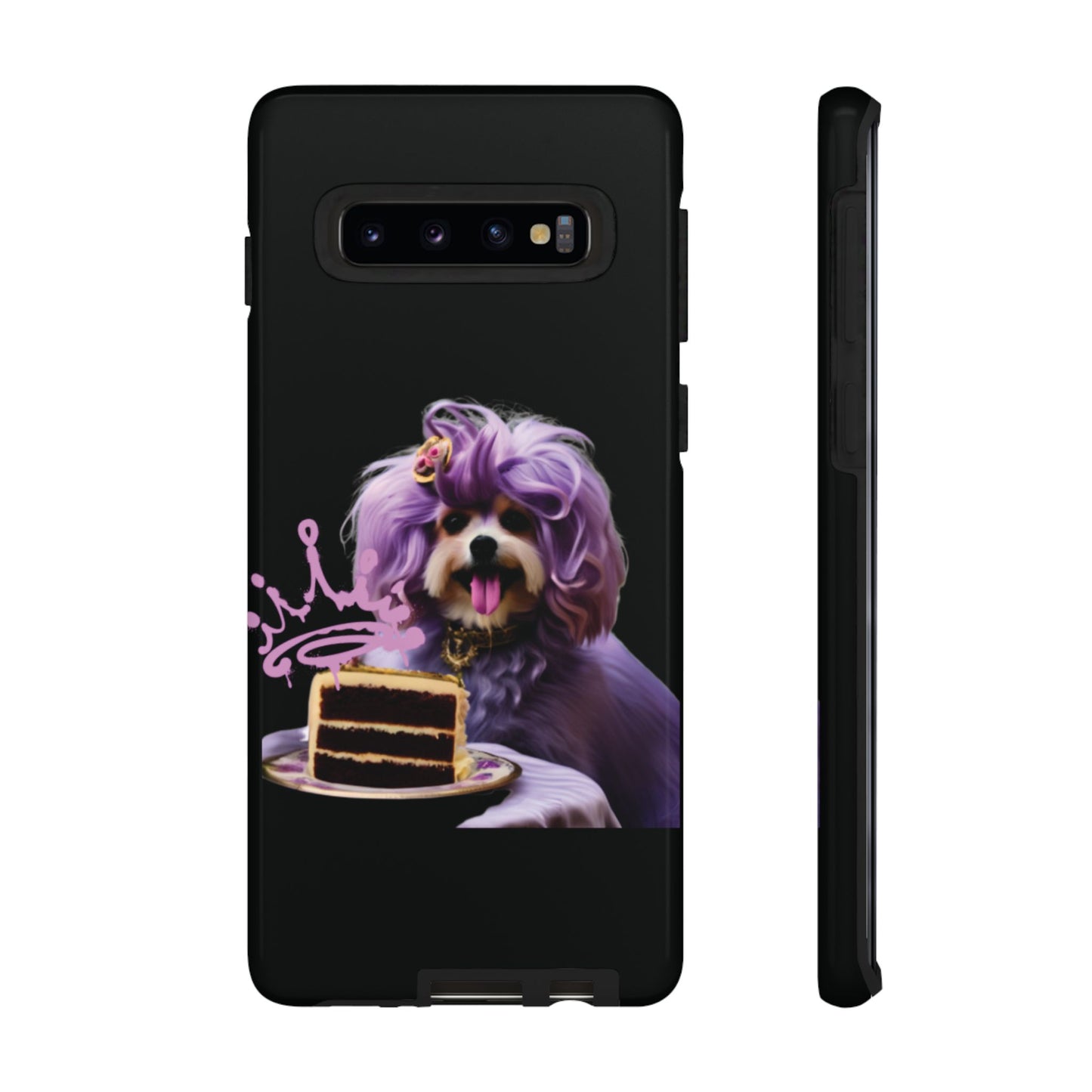 Marie Antoinette Style Dog With Cake Phone Case  for I Phone and Galaxy