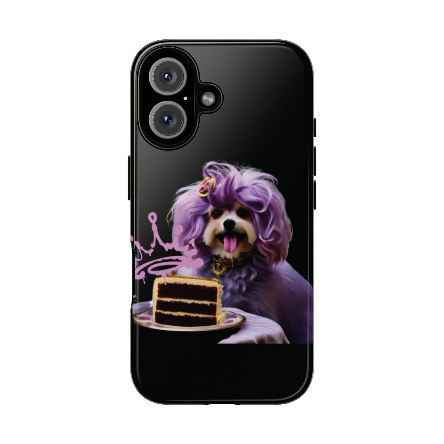 Marie Antoinette Style Dog With Cake Phone Case  for I Phone and Galaxy