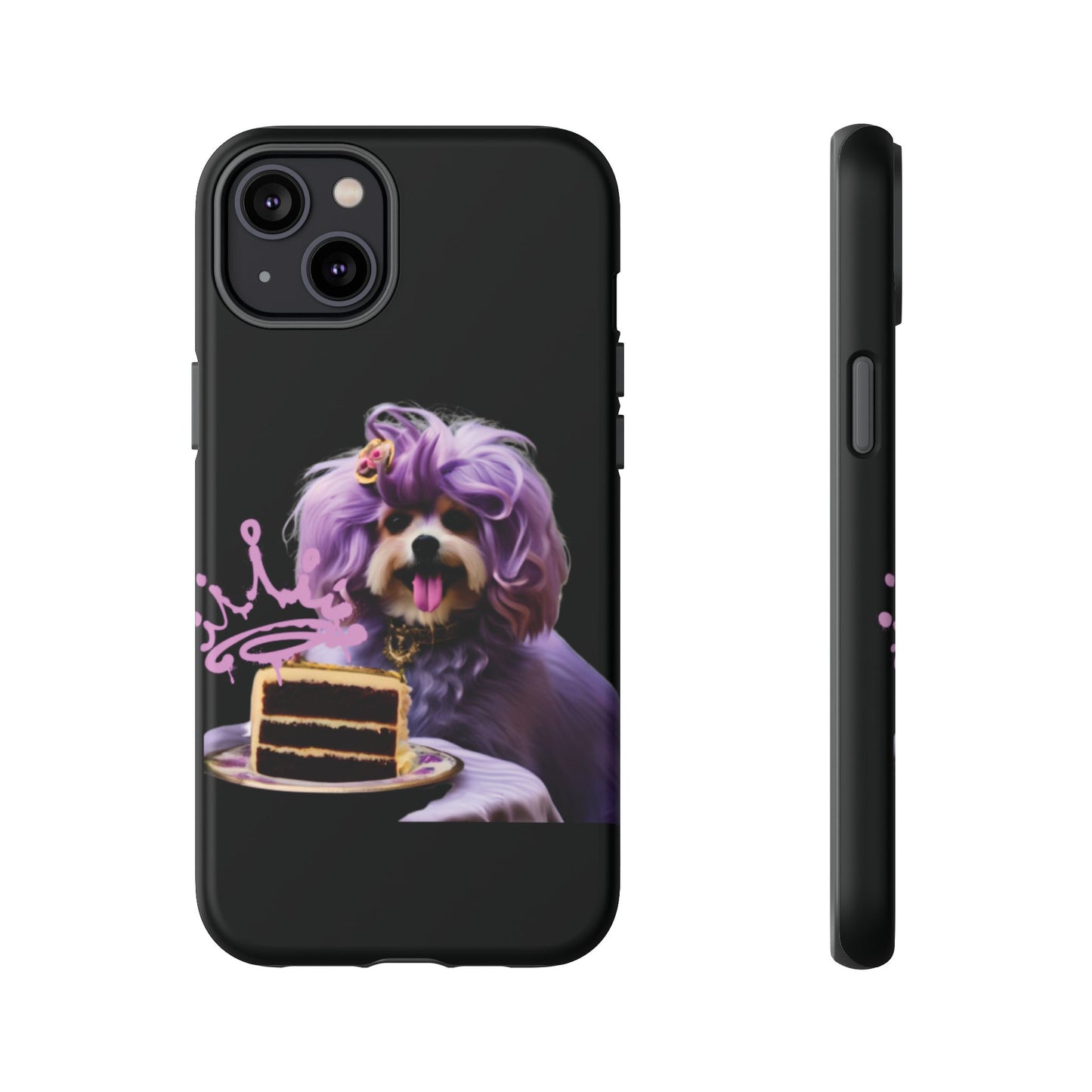 Marie Antoinette Style Dog With Cake Phone Case  for I Phone and Galaxy