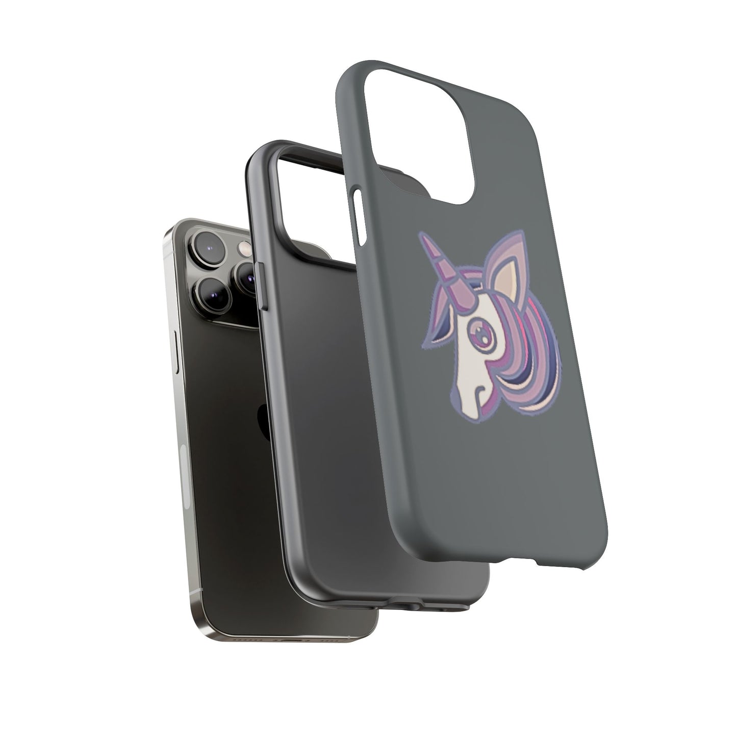 Gothic Unicorn Hard Phone Case for I Phone and Galaxy