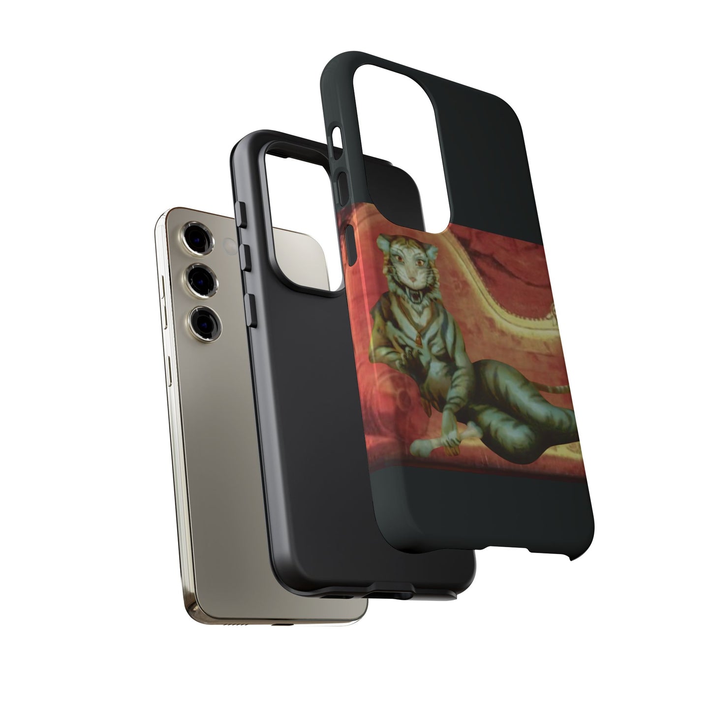 Phone Case - Tiger Lady Changing Portrait Disney Haunted Mansion Hallway Galaxy and iPhone