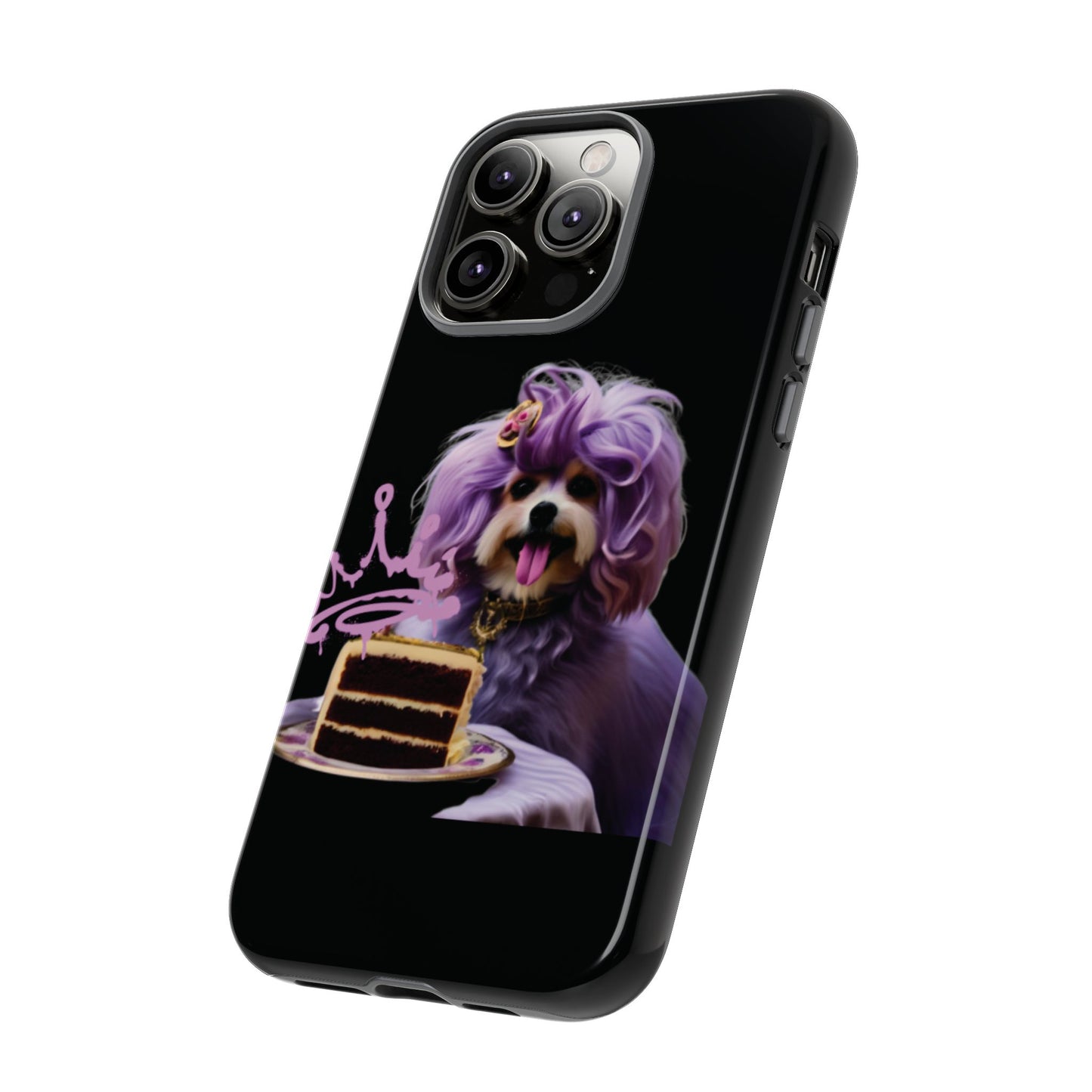 Marie Antoinette Style Dog With Cake Phone Case  for I Phone and Galaxy