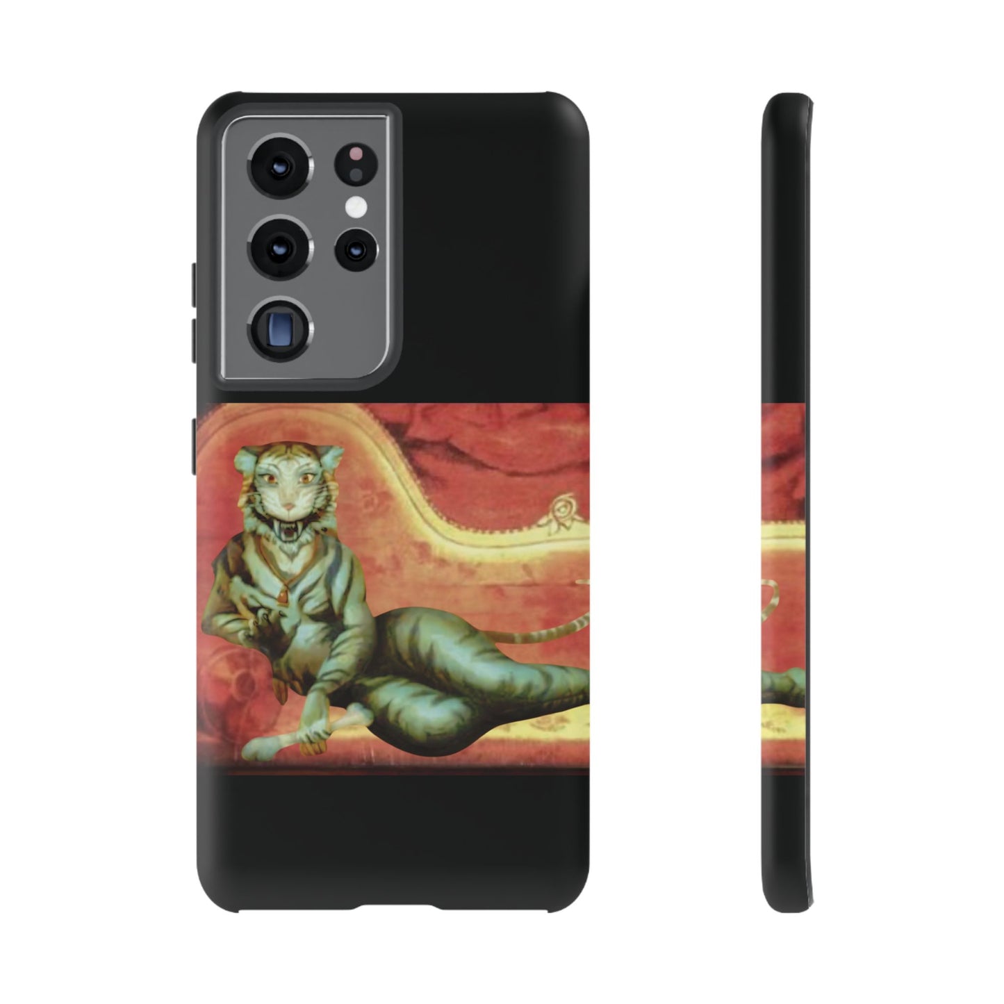 Phone Case - Tiger Lady Changing Portrait Disney Haunted Mansion Hallway Galaxy and iPhone