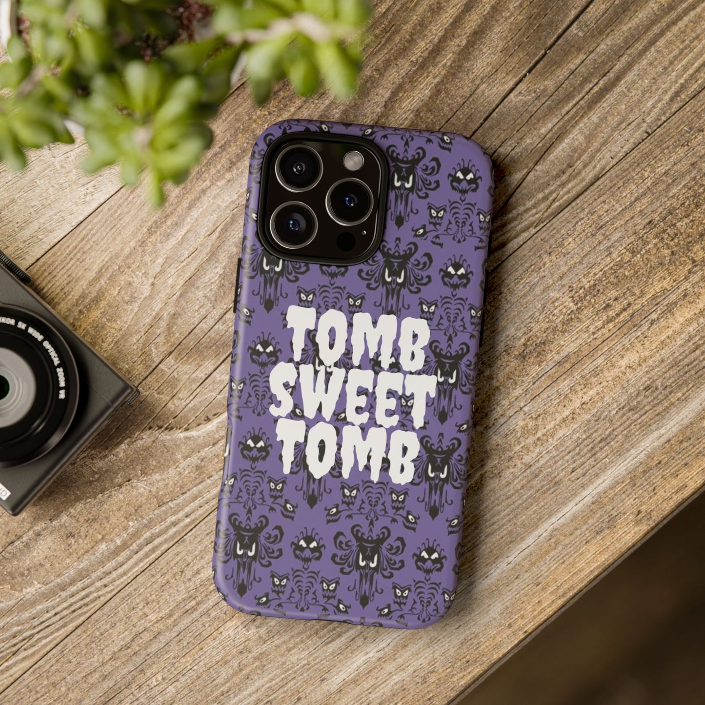 Phone Case - Disney Haunted Mansion Wallpaper Tomb Sweet Tomb