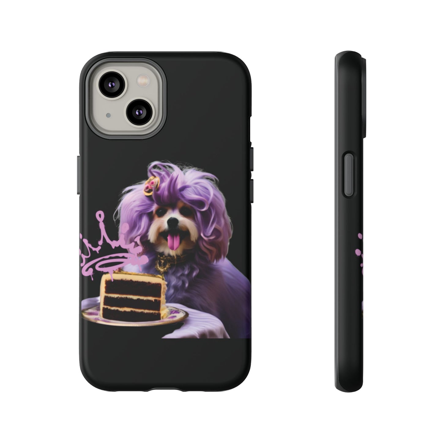 Marie Antoinette Style Dog With Cake Phone Case  for I Phone and Galaxy