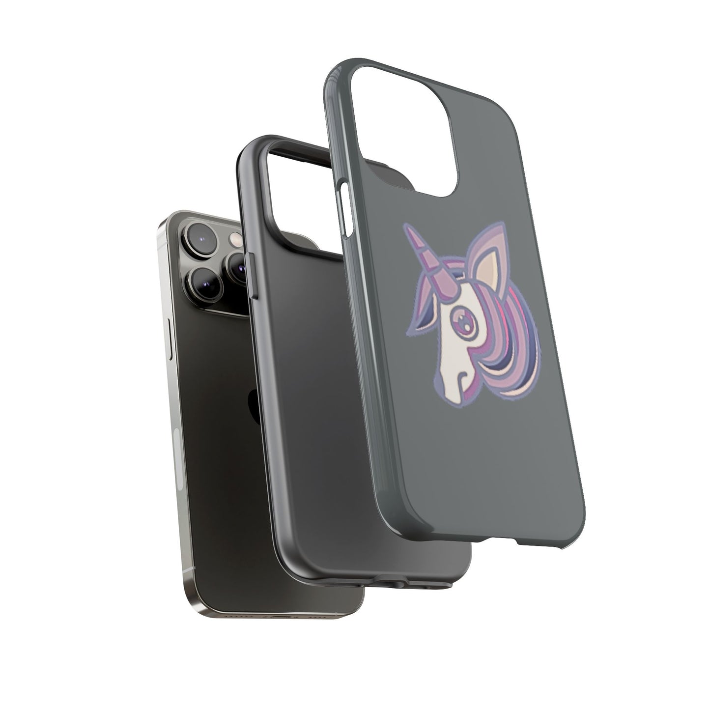 Gothic Unicorn Hard Phone Case for I Phone and Galaxy