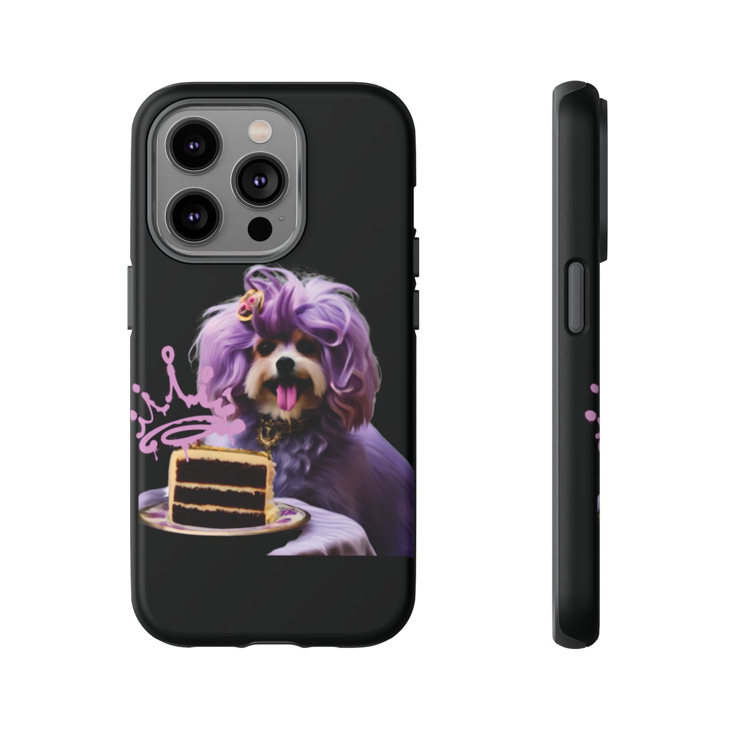 Marie Antoinette Style Dog With Cake Phone Case  for I Phone and Galaxy