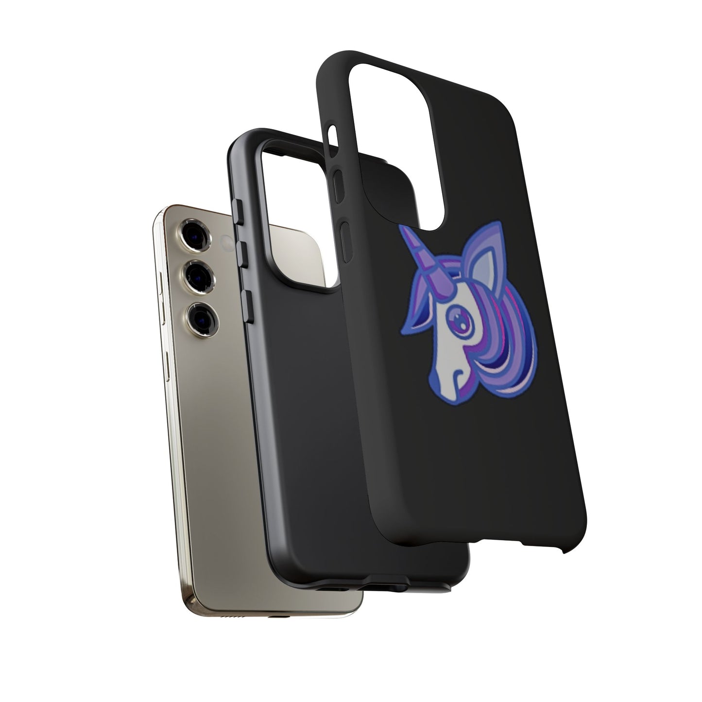 Gothic Unicorn Hard Phone Case for I Phone and Galaxy