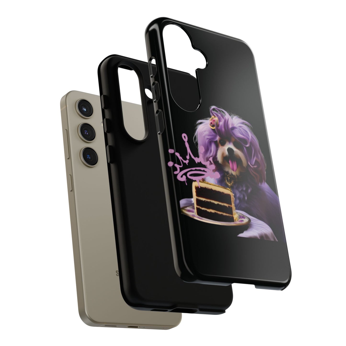 Marie Antoinette Style Dog With Cake Phone Case  for I Phone and Galaxy