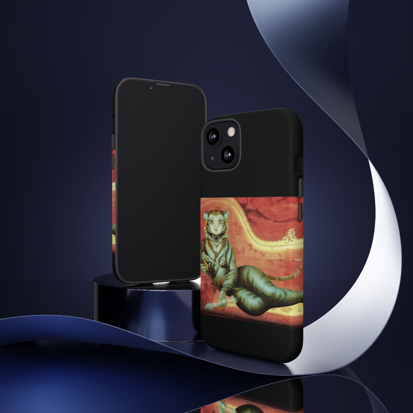 Phone Case - Tiger Lady Changing Portrait Disney Haunted Mansion Hallway Galaxy and iPhone