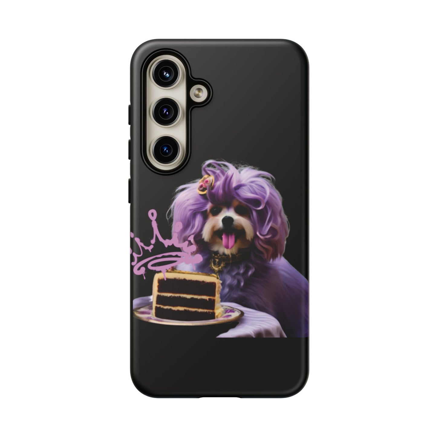 Marie Antoinette Style Dog With Cake Phone Case  for I Phone and Galaxy