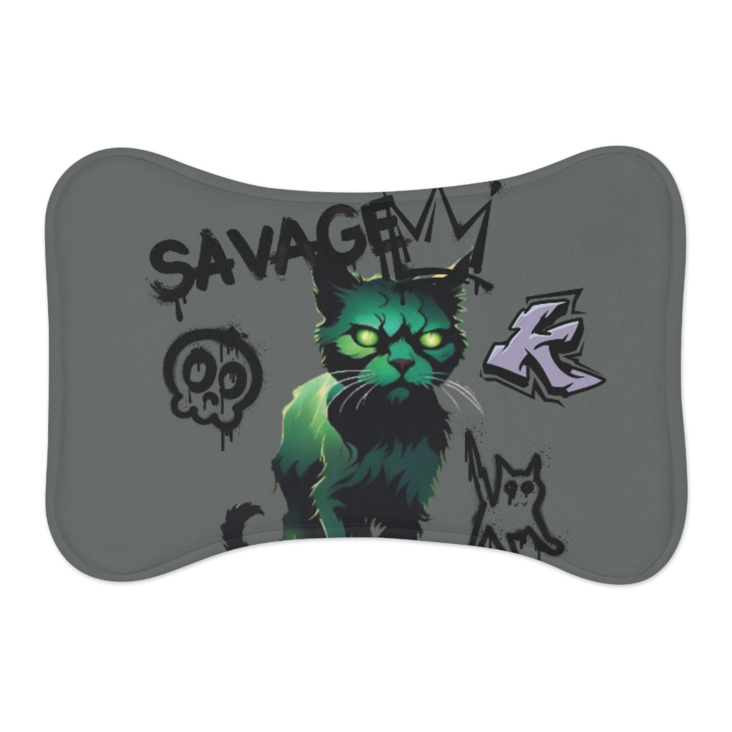 Zombie Cat Pet Feeding Mat