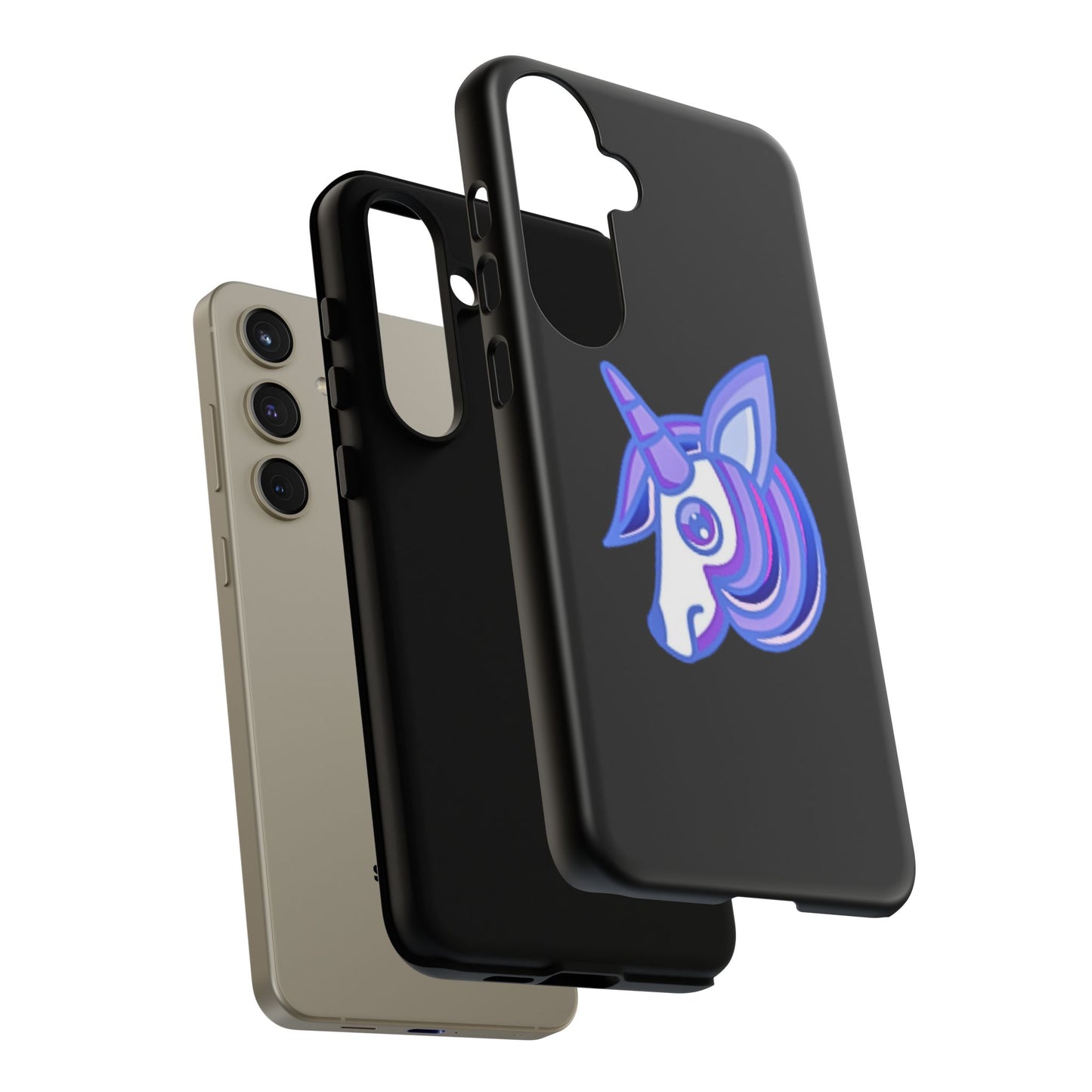 Gothic Unicorn Hard Phone Case for I Phone and Galaxy