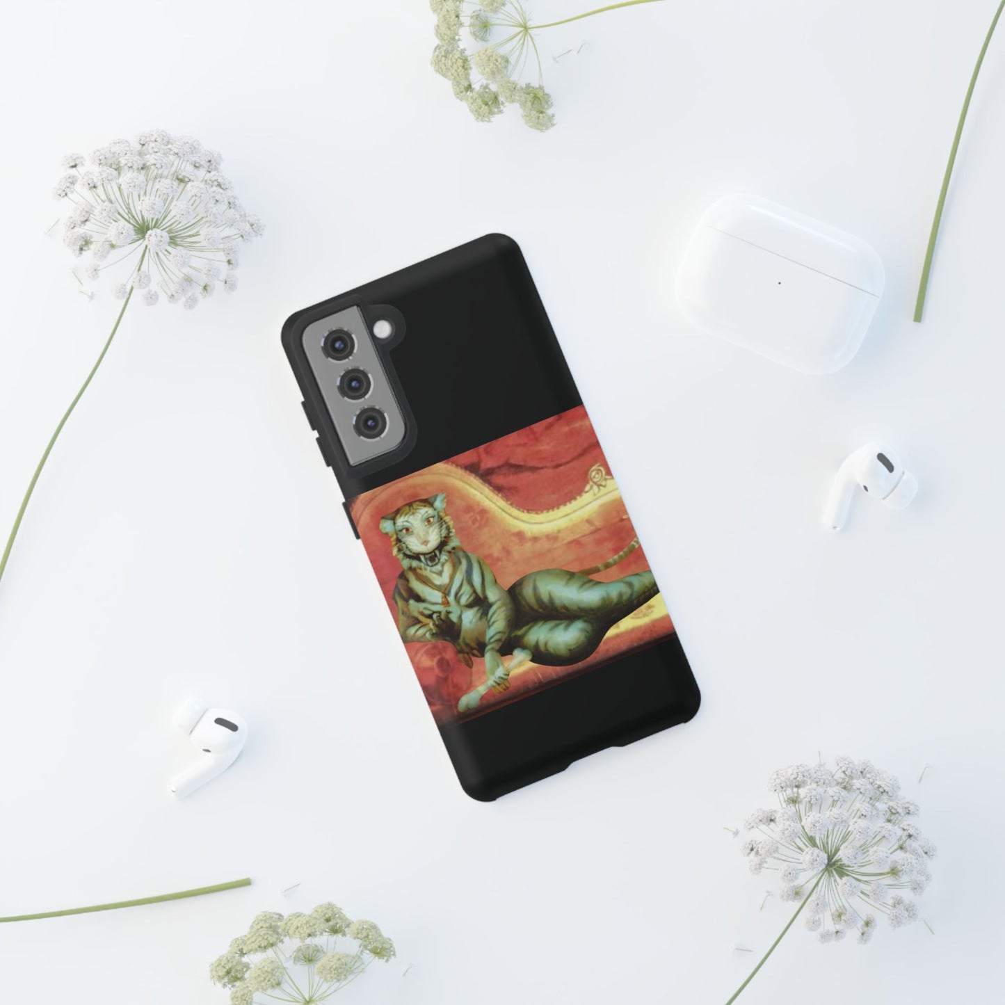 Phone Case - Tiger Lady Changing Portrait Disney Haunted Mansion Hallway Galaxy and iPhone