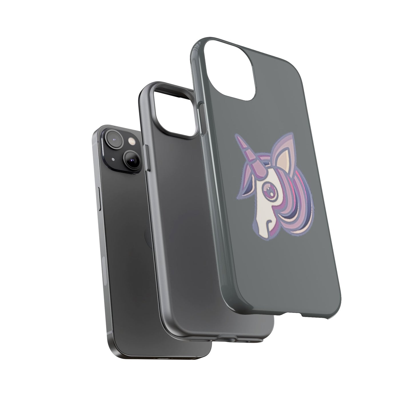 Gothic Unicorn Hard Phone Case for I Phone and Galaxy