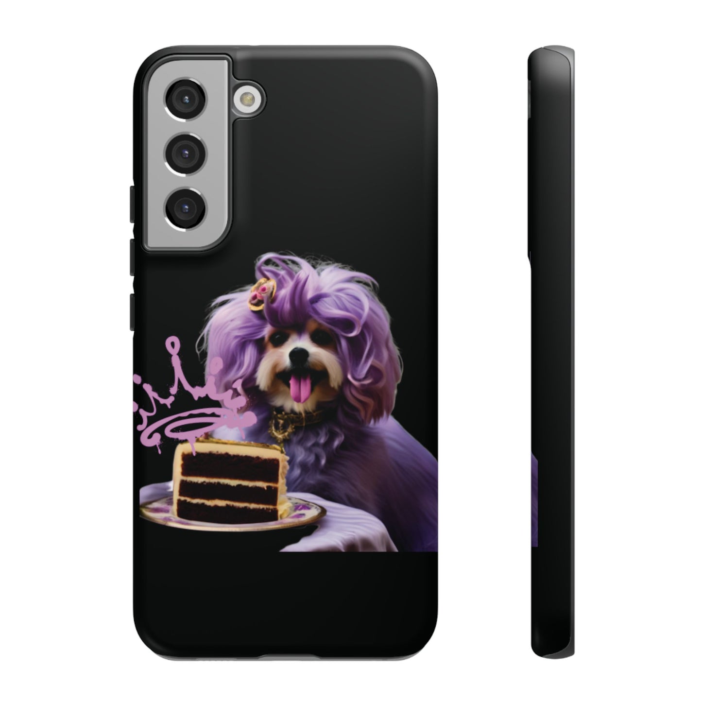 Marie Antoinette Style Dog With Cake Phone Case  for I Phone and Galaxy