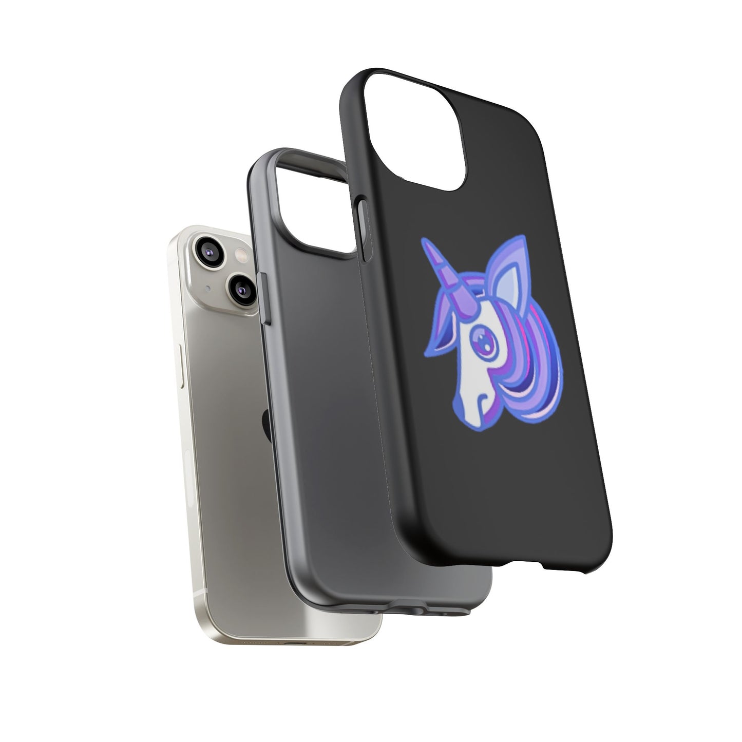 Gothic Unicorn Hard Phone Case for I Phone and Galaxy