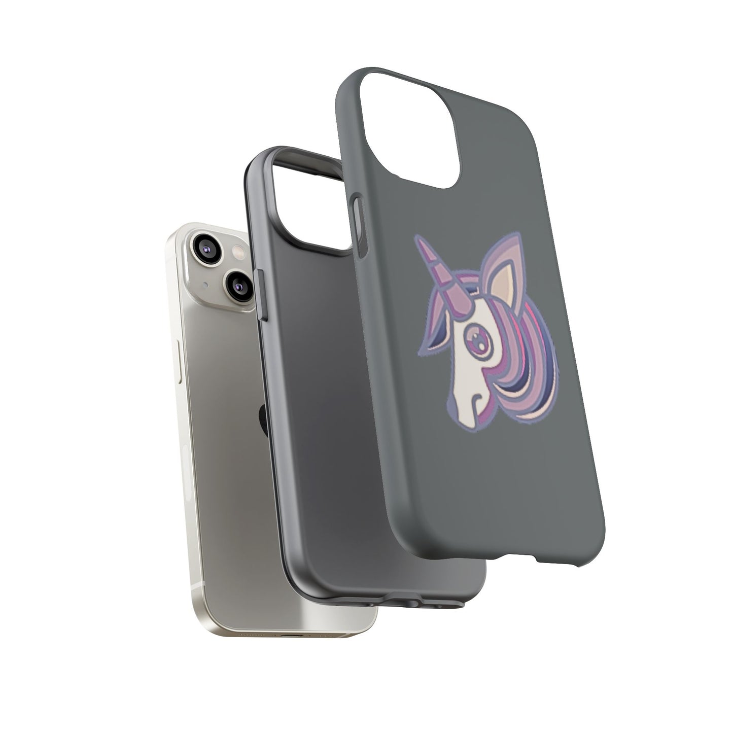 Gothic Unicorn Hard Phone Case for I Phone and Galaxy