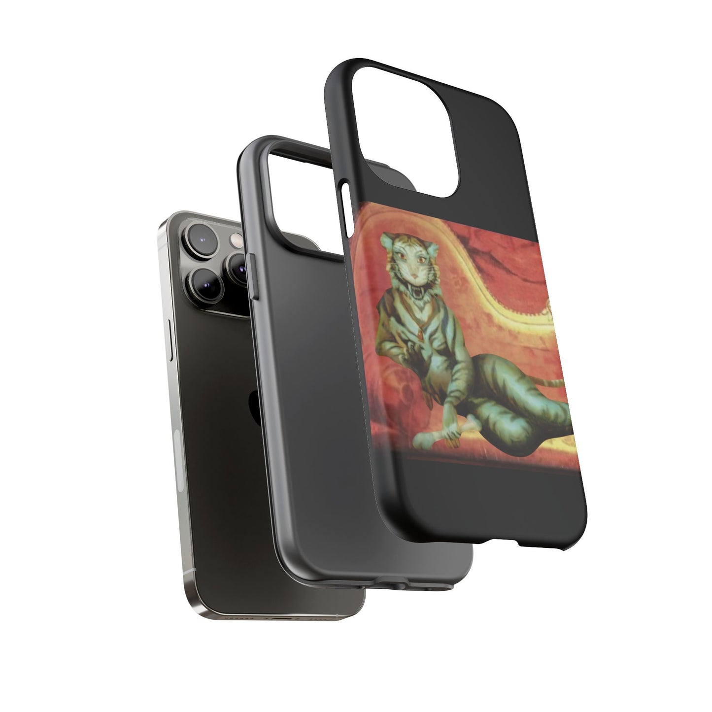 Phone Case - Tiger Lady Changing Portrait Disney Haunted Mansion Hallway Galaxy and iPhone