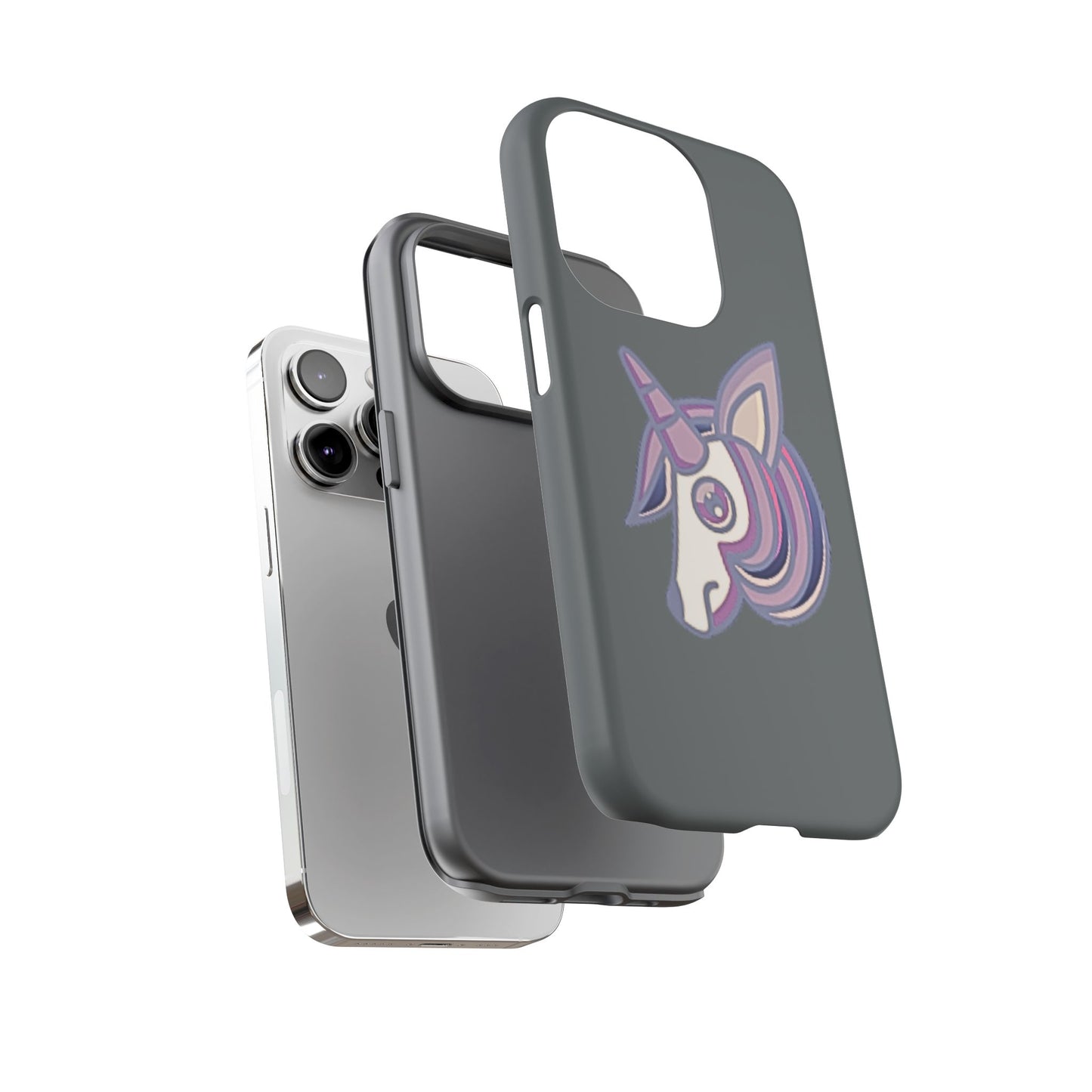 Gothic Unicorn Hard Phone Case for I Phone and Galaxy