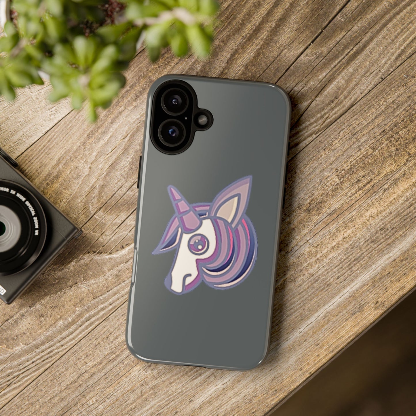 Gothic Unicorn Hard Phone Case for I Phone and Galaxy