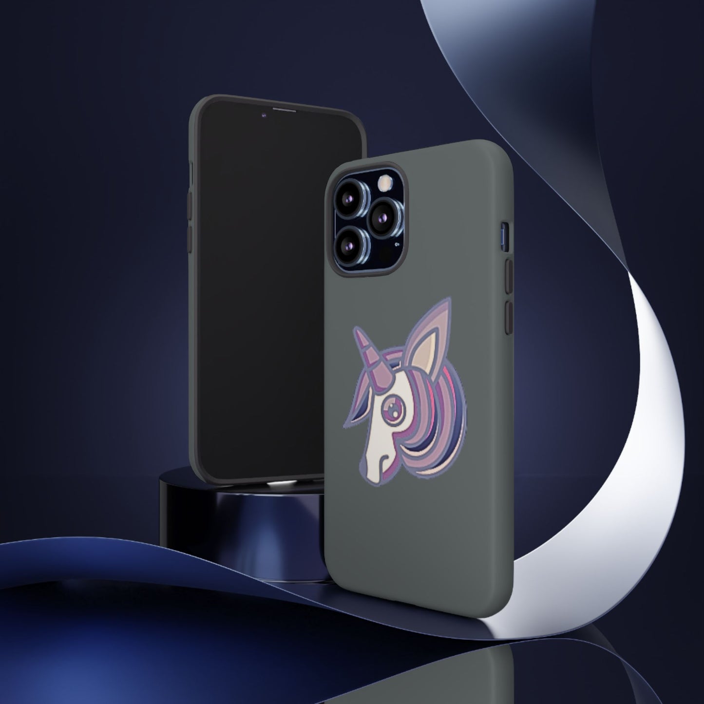 Gothic Unicorn Hard Phone Case for I Phone and Galaxy