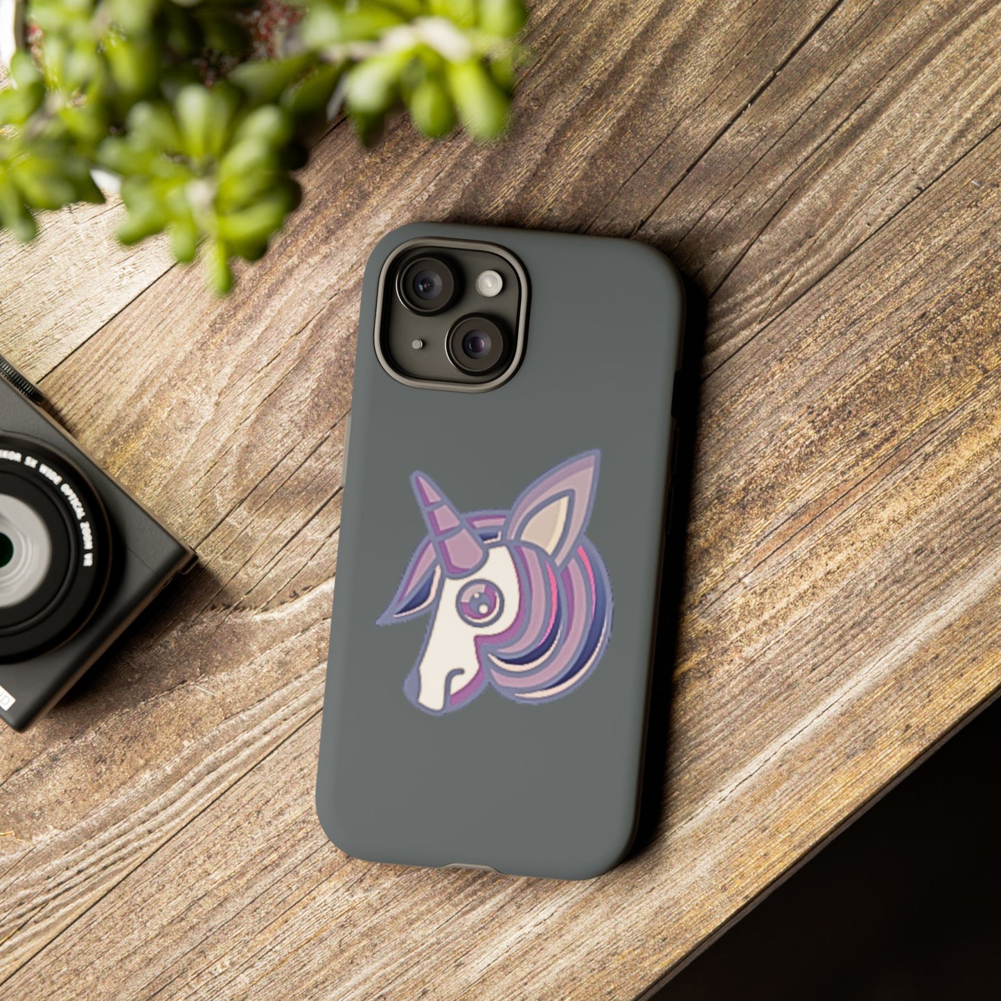 Gothic Unicorn Hard Phone Case for I Phone and Galaxy