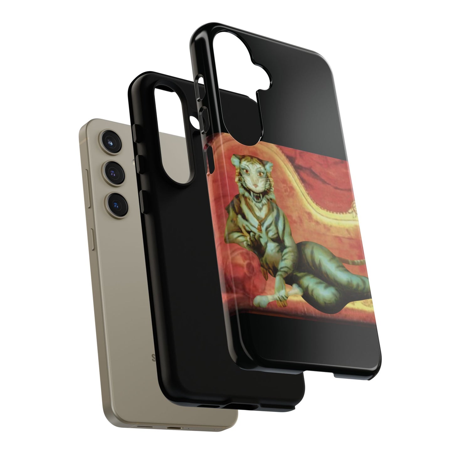 Phone Case - Tiger Lady Changing Portrait Disney Haunted Mansion Hallway Galaxy and iPhone