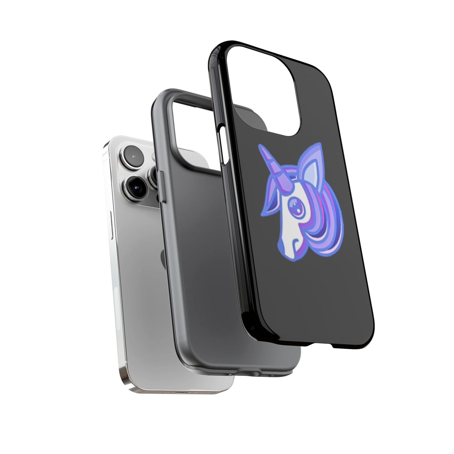 Gothic Unicorn Hard Phone Case for I Phone and Galaxy